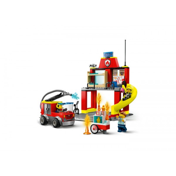 LEGO City Statie si masina de pompieri