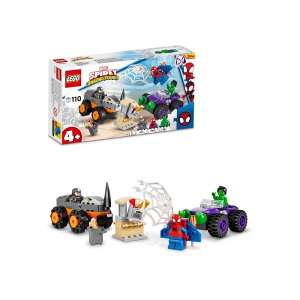 LEGO Marvel Super Heroes Hulk vs. Rhino Confruntarea cu camioane