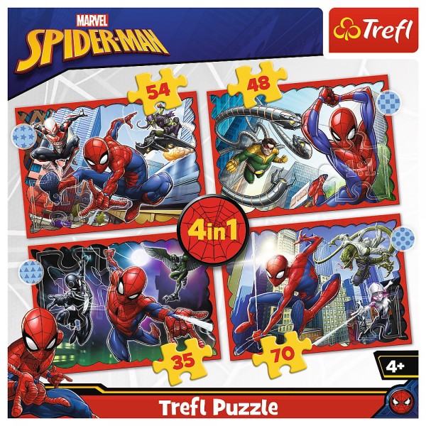 PUZZLE TREFL 4IN1 SPIDERMAN - EROUL SPIDERMAN